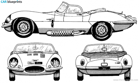 1957 Jaguar XK-SS Roadster blueprint